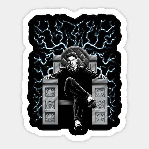 TESLA-ELECTRIC CHAIR Sticker by STARRJAM1969